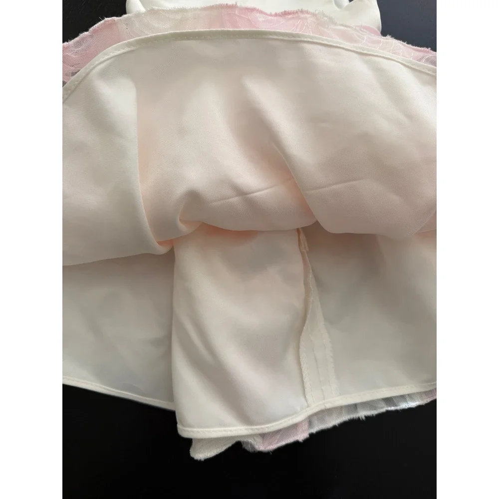 American Princess‎ Baby Rosette Tulle Dress Toddler 12 Months Cream/Pink Party